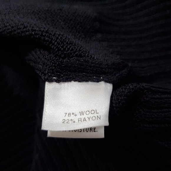 St. John Sport Women's Wool Knit Zip Up Cardigan Navy Blue Size L Collared $299 - Picture 4 of 9